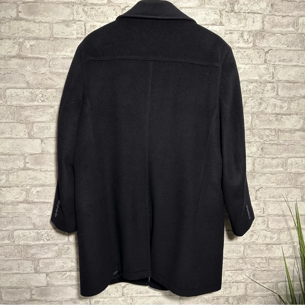 NORDSTROM Men’s‎ Shop wool blend pea coat men’s DL navy blue mid length
